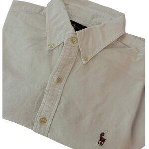 Ralph Lauren Women's Slim Fit White Button Down Shirt Size M